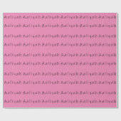 Aaliyah Name Geschenkpapier (Flach)