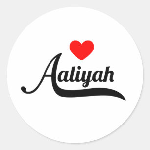 Aaliyah Runder Aufkleber