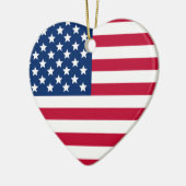 Aamerican Herz-Weihnachtsverzierung Keramikornament (Links)