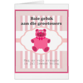 Aan Baie geluk die grootouers