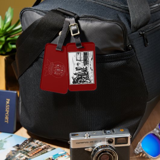 Aan land tekening gepäckanhänger (Vorderseite & Rückseite)