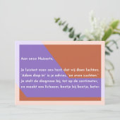 Aan onze Huisarts Dankeskarte (Stehend Vorderseite)