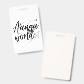 AANGAWORLD AUSWEIS (Vorder- & Rückseite)