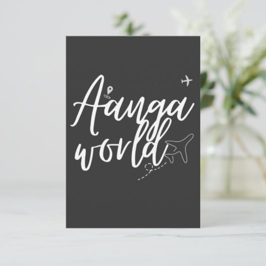 Aangaworld Einladung (Stehend Vorderseite)