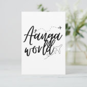 AANGAWORLD EINLADUNG (Stehend Vorderseite)