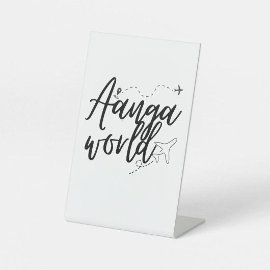 Aangaworld Sockelschild (Vorderseite)