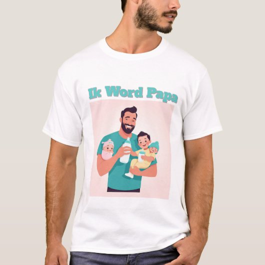 Aankondiging Ik Word Papa - Stoer Zwangerschap Des T-Shirt (Vorderseite)