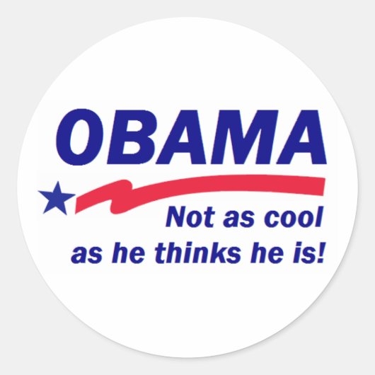 Aaobamacool Runder Aufkleber (Vorderseite)