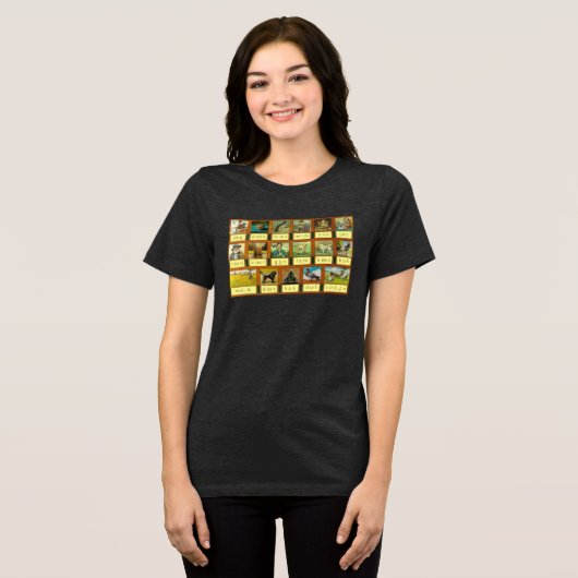 Aap Noot Mies Tri-Blend Shirt (Vorderseite voll)