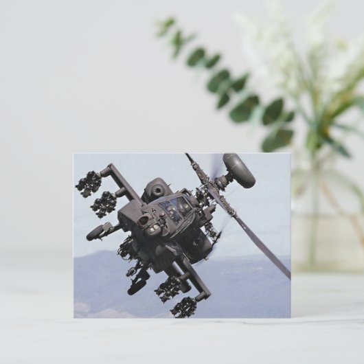 Aapache Attack Hubschrauber Postkarte (Stehend Vorderseite)