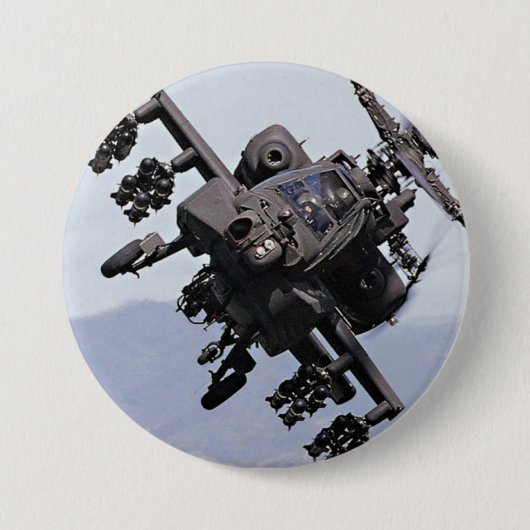Aapache Hubschrauberangriff Button (Vorderseite)