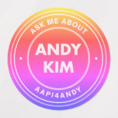 AAPI4Andy Stickers (wasserdicht hell) Etiketten (Design 2)