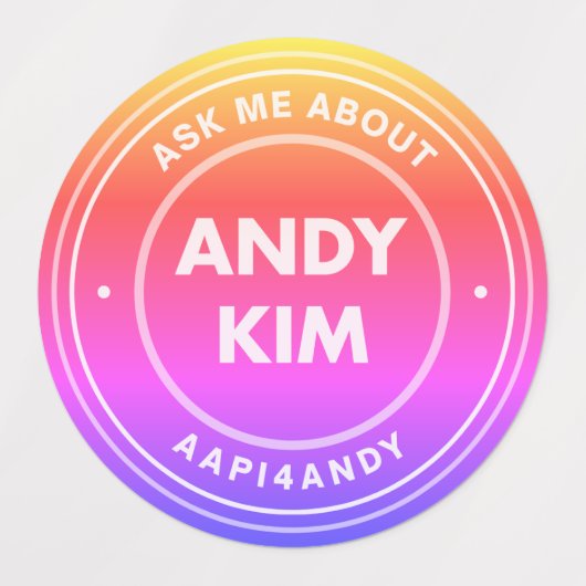 AAPI4Andy Stickers (wasserdicht hell) Etiketten (Design 1)