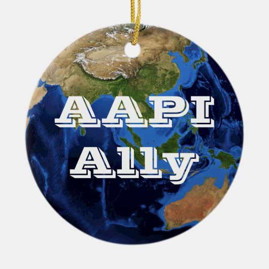 AAPI Ally Keramik Ornament (Vorne)