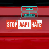 AAPI Asian Hate Autoaufkleber stoppen