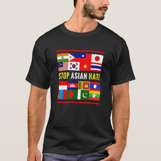 AAPI Hass Support Awareness stoppen - Asiatisches T-Shirt (Vorderseite)