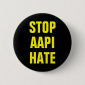 AAPI stoppt asiatisches Hass Button (Vorderseite)