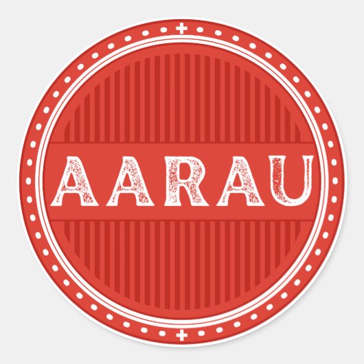Aarau City Pride Emblem – Swiss Identity Runder Aufkleber (Vorderseite)