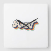 Aarav Name Personalisiert Nachname Vorname Aarav P Quadratische Wanduhr (Vorderseite)