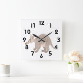 Aardvark Clock Quadratische Wanduhr (Zuhause)