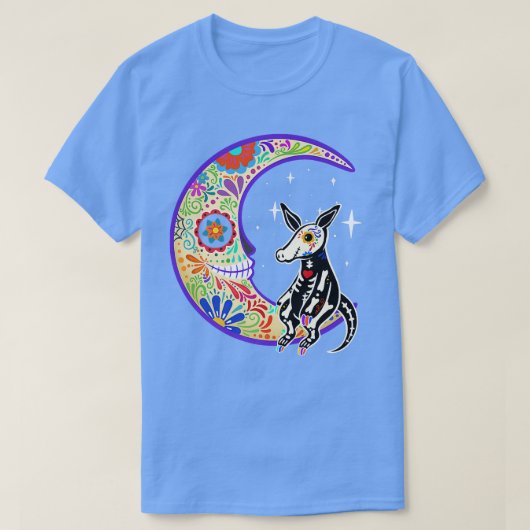 Aardvark Dia de Los Muertos Skeleton  T-Shirt (Design vorne)