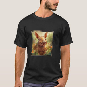 Aardvark-Garten-Blumen-Malerei-Haustier-Mama-Papa T-Shirt