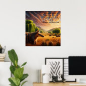 Aardvark in Sunlit Field Poster (Heimbüro)