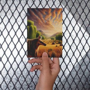 Aardvark in Sunlit Field Postkarte