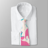 Aardvark Pastel Personalisiertes Muster Krawatte (Gebunden)