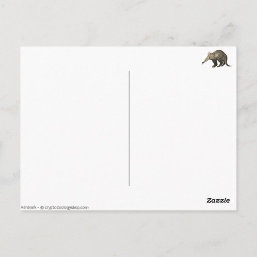 Aardvark Postkarte (Rückseite)