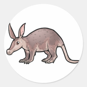 Aardvark Runder Aufkleber