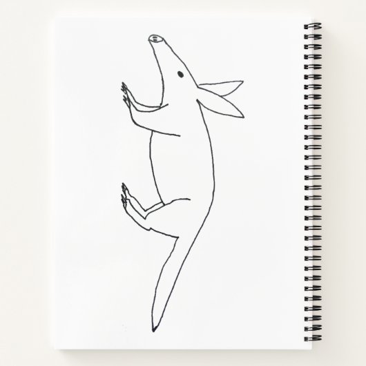 Aardvark Schlecht Gezeichnet Notebook Notizblock (Rückseite)