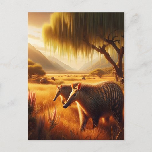 Aardvark Serene Wildlife Harmony Postkarte (Vorderseite)