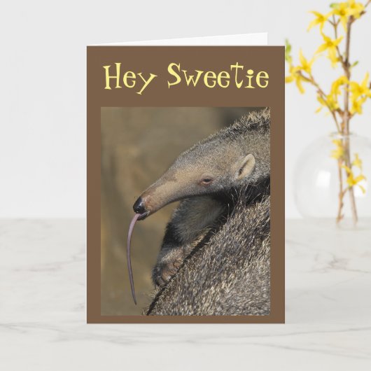 AARDVARK WIRD "LIEBE DU FRÜHER" KISST MICH! KARTE (Gelbe Blume)