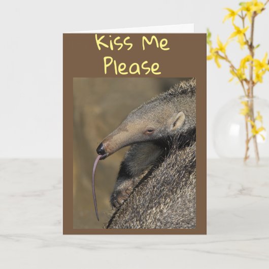 AARDVARK WIRD MIR "LIEBE DIR FEIERT" KISSEN! KARTE (Gelbe Blume)