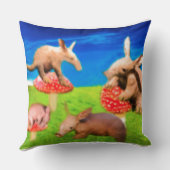 Aardvarks beim Spielen Kissen (Rückseite)