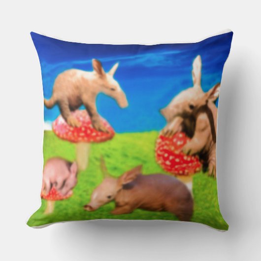 Aardvarks beim Spielen Kissen (Vorderseite)