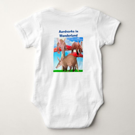 Aardvarks im Wunderland Baby Strampler (Rückseite)