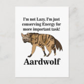 Aardwolf Hyena Spirit Animal Lover Postkarte (Vorderseite)