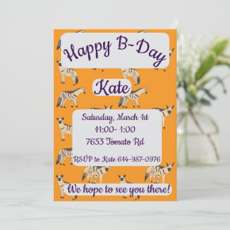 Aardwolves  Happy Birthday Einladung