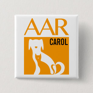 AARE-Logo-Knopf mit kundengerechtem Namen, 2" sq. Button
