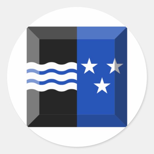 Aargau Flag Gem Runder Aufkleber (Vorderseite)