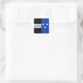 Aargau-Flagge Runder Aufkleber (Tasche)