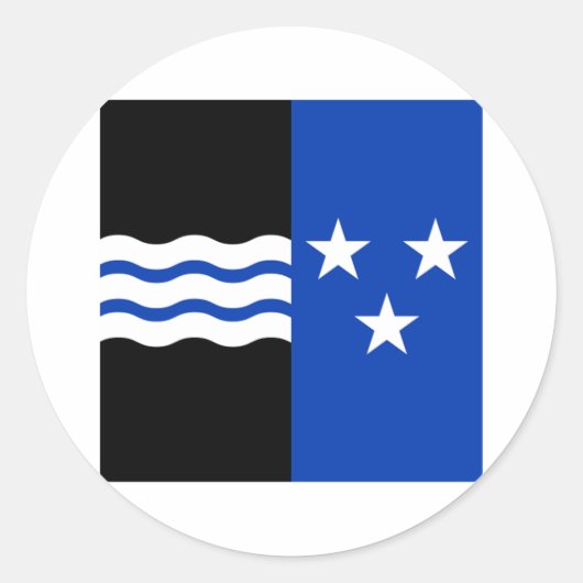 Aargau-Flagge Runder Aufkleber (Vorderseite)