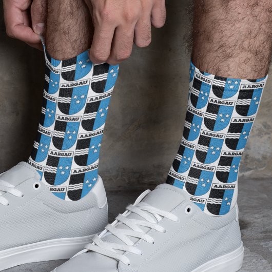 Aargau, Schweiz. Wappen der Schweizer Kantone Socken