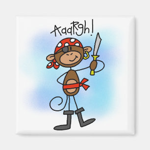 Aargh Affe-Piraten-T-Shirts und Geschenke Magnet