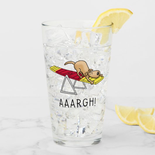 AARGH! Funny dog Agility Tester Glas (Rückseite Ice)
