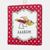 AARGH! Funny dog Agility Tester Keramikornament (Links)