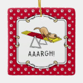 AARGH! Funny dog Agility Tester Keramikornament (Vorderseite)