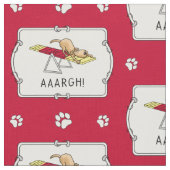 AARGH! Funny dog Agility Tester Stoff (Nahaufnahme)